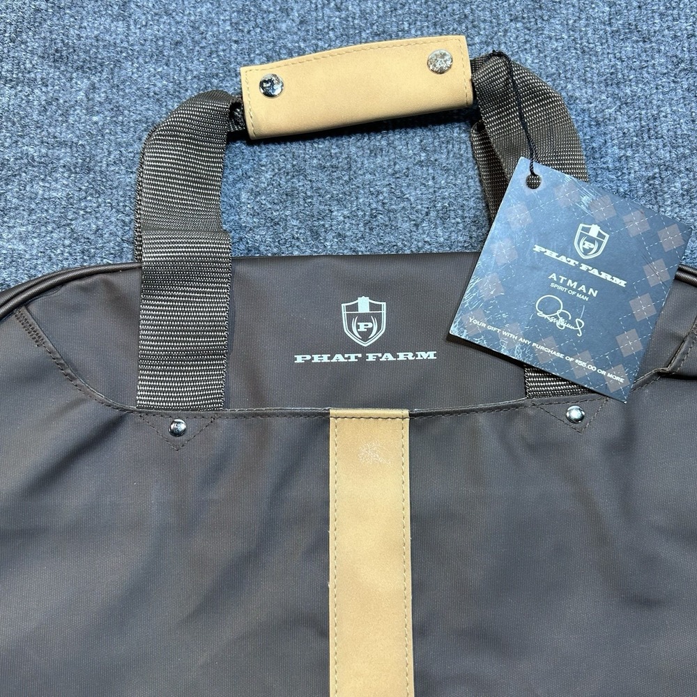 NWT Phat Farm ATMAN Spirit of Man Duffle Bag Brown Vintage Deadstock GWP Rare
